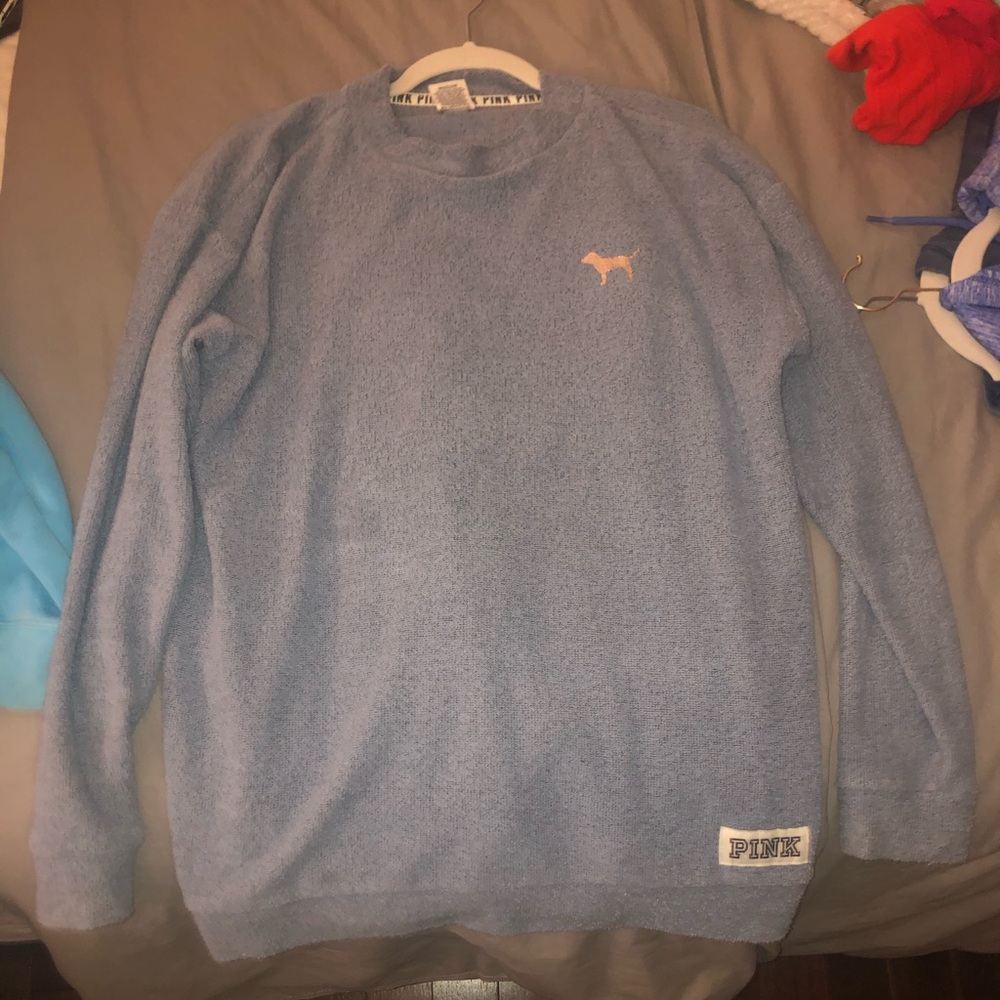 Washed out blue colored PINK sweater